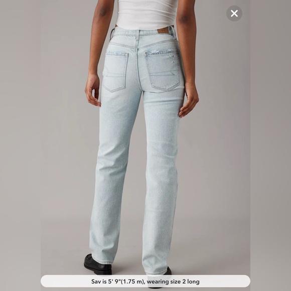 NWT AE Stretch Super High-Waisted Straight Jean - Picture 7 of 7